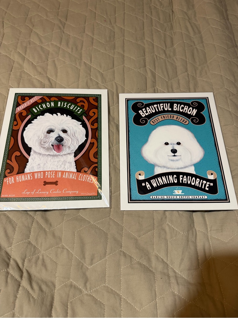 Bichon prints set of 2
